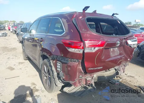 2019 Toyota Highlander Xle из США, поврежденный, VIN 5TDKZRFH0KS370350